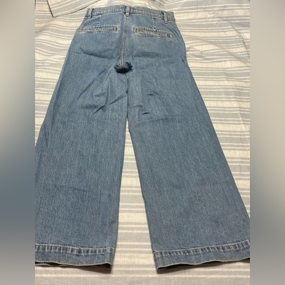 LOFT “The Palmer Wide Leg” light blue denim jeans. - Picture 6 of 6